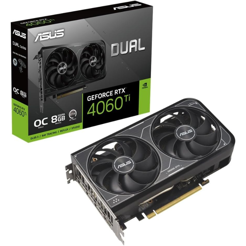 ASUS NVIDIA GeForce RTX 4060 Ti Dual V2 OC Edition 8GB GDDR6
