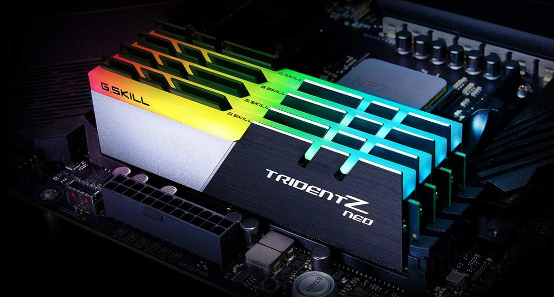 G.SKILL Trident Z Neo Series DDR4 RAM (XMP) 64GB (4x16GB) 3600MT/s CL16-19-19-39 1.35V Intel AMD Desktop Computer Memory U-DIMM (F4-3600C16Q-64GTZNC)