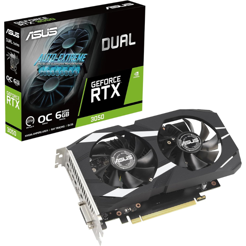ASUS NVIDIA GeForce RTX 3050 Dual 6GB GDDR6 OC Edition Gaming Graphics Card