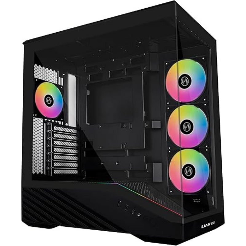 Vector V100 ATX Mid-Tower PC Case with 4 ARGB PWM Fans, Black
