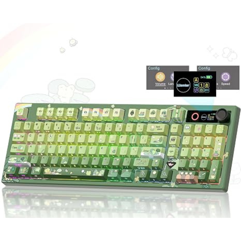 Wireless Mechanical Creamy Keyboard with TFT Screen & Knob