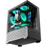 PC Case with 2 X 120mm ARGB Fan Pre-Installed, Panoramic View