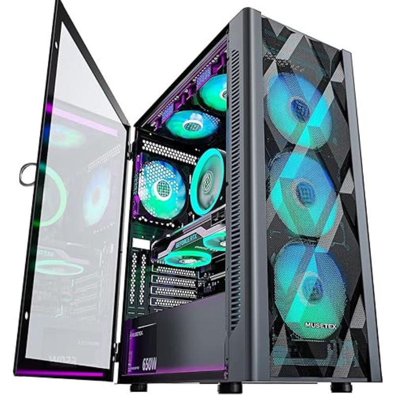 PC Case Pre-Install 6 PWM ARGB Fans