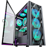 PC Case Pre-Install 6 PWM ARGB Fans