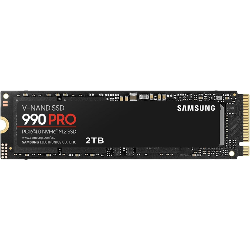 Samsung SSD 990 PRO 2TB, PCIe 4.0 M.2 2280, Up to 7,450 MB/s
