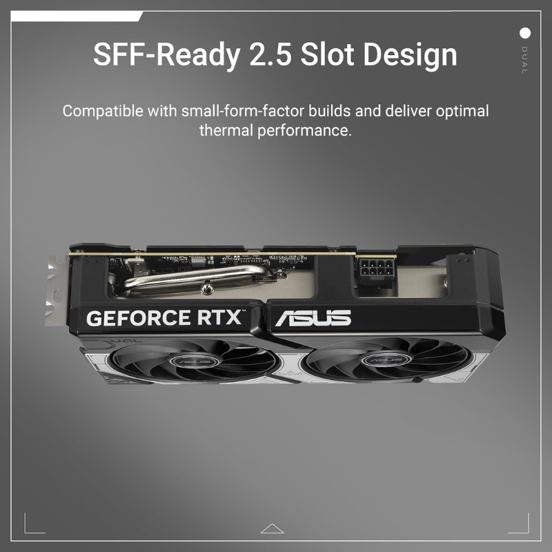 ASUS Dual NVIDIA GeForce RTX 5060 8GB GDDR7 OC Edition, 3 Year Warranty