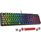 Mechanical Gaming Keyboard Wired, 11 Programmable Backlit Modes