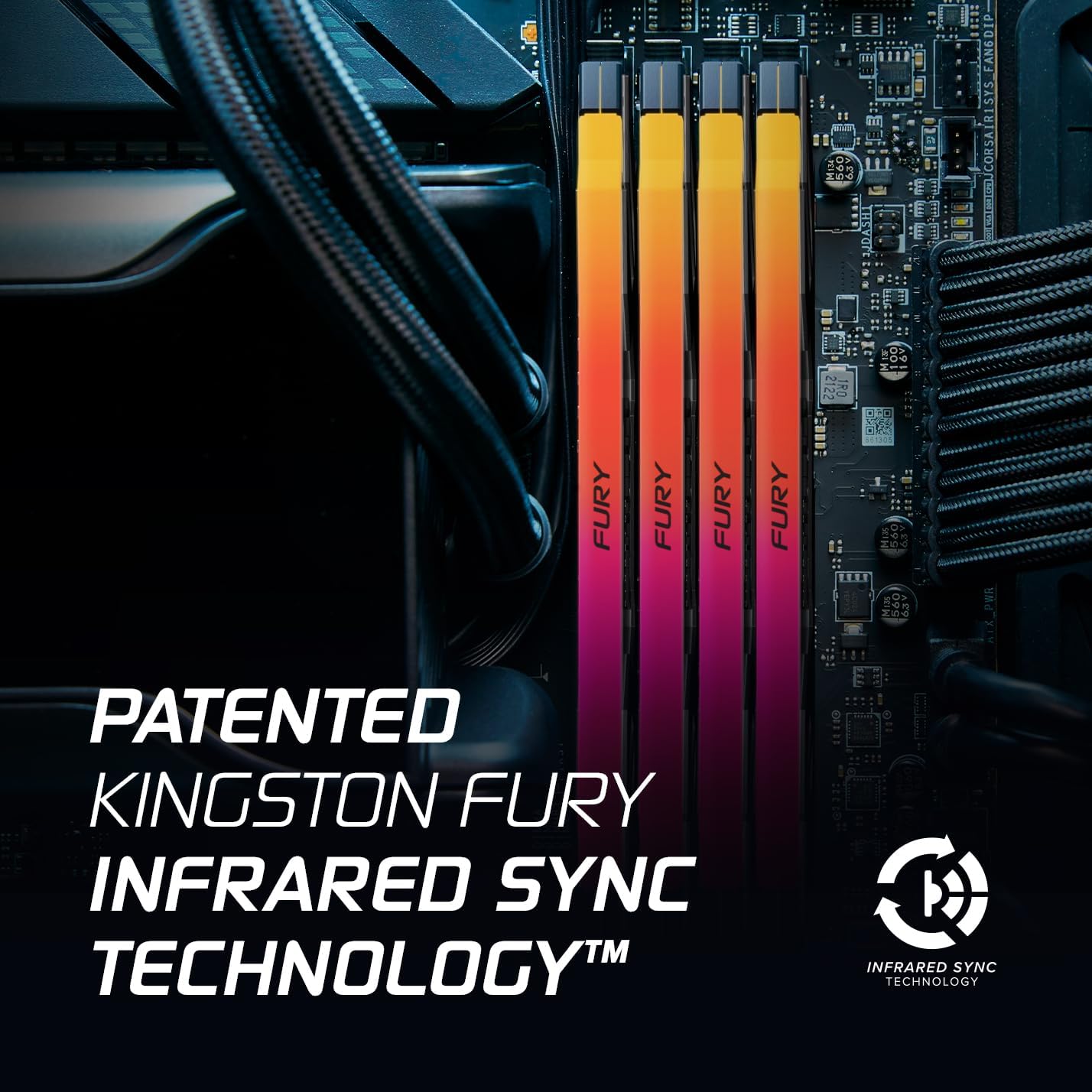Kingston FURY Renegade White RGB 16GB 6400MT/s CL32 DDR5 DIMM | Infrared Syncing | FURY CTRL Software | Overclocking | Intel XMP 3.0 | KF564C32RWA-16