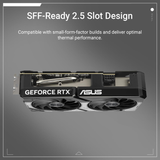 ASUS Dual NVIDIA GeForce RTX 5060 Ti 16GB GDDR7 OC Edition Graphics Card, (PCIe 5.0, DLSS 4, HDMI 2.1b, DisplayPort 2.1b, 2.5-Slot, Axial-tech Fan, 0dB Technology), 3 Year Warranty