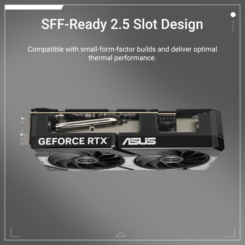 ASUS Dual NVIDIA GeForce RTX 5060 Ti 16GB GDDR7 OC Edition Graphics Card, (PCIe 5.0, DLSS 4, HDMI 2.1b, DisplayPort 2.1b, 2.5-Slot, Axial-tech Fan, 0dB Technology), 3 Year Warranty