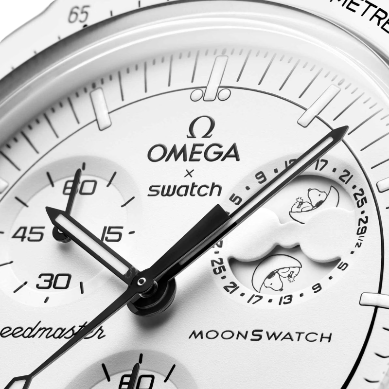 Swatch x Omega Bioceramic Moonswatch Mission To Moonphase Snoopy