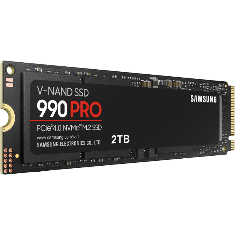 Samsung SSD 990 PRO 2TB, PCIe 4.0 M.2 2280, Up to 7,450 MB/s