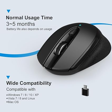 USB C Wireless Mouse, Type C Silent Mouse