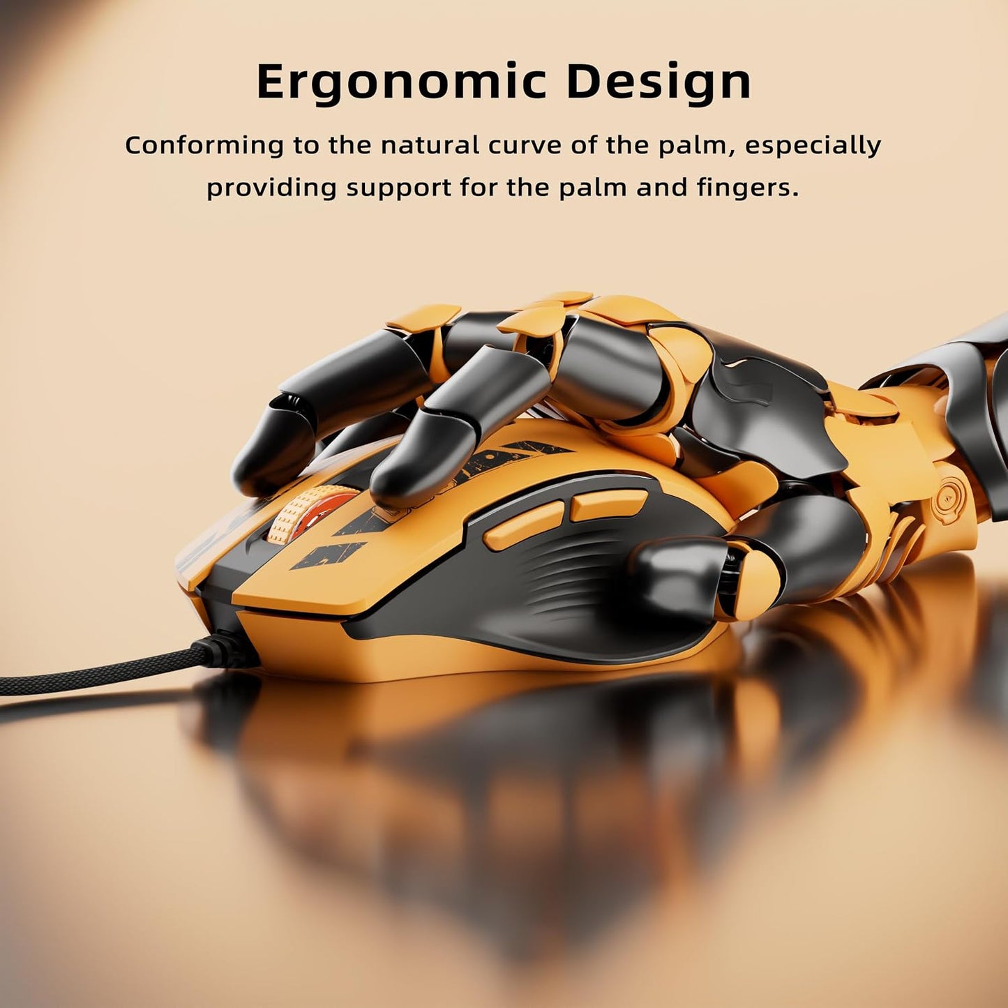 Wired Gaming Mouse, USB-A Mouse with 6 Programmable Buttons