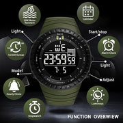 Men's Watches Sports Outdoor Waterproof Military Digital Watch