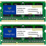 Timetec 8GB KIT(2x4GB) DDR3 / DDR3L 1333MHz PC3-10600 Laptop Notebook PC Computer Memory RAM Module