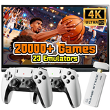 Retro Gaming Console Stick Pro, Classic Video Games with 4K HDMI, Built-in 23 Emulators, 20000+ Games, Plug & Play TV Video Gaming Stick with Dual 2.4G Wireless Controllers(64GB)
