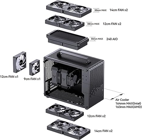 Pc Case,with Detachable Carrying Handle, Mini Size