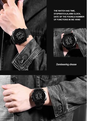 Digital Watch Sports Waterproof Military Back