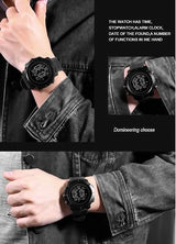 Digital Watch Sports Waterproof Military Back