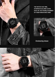 Digital Watch Sports Waterproof Military Back