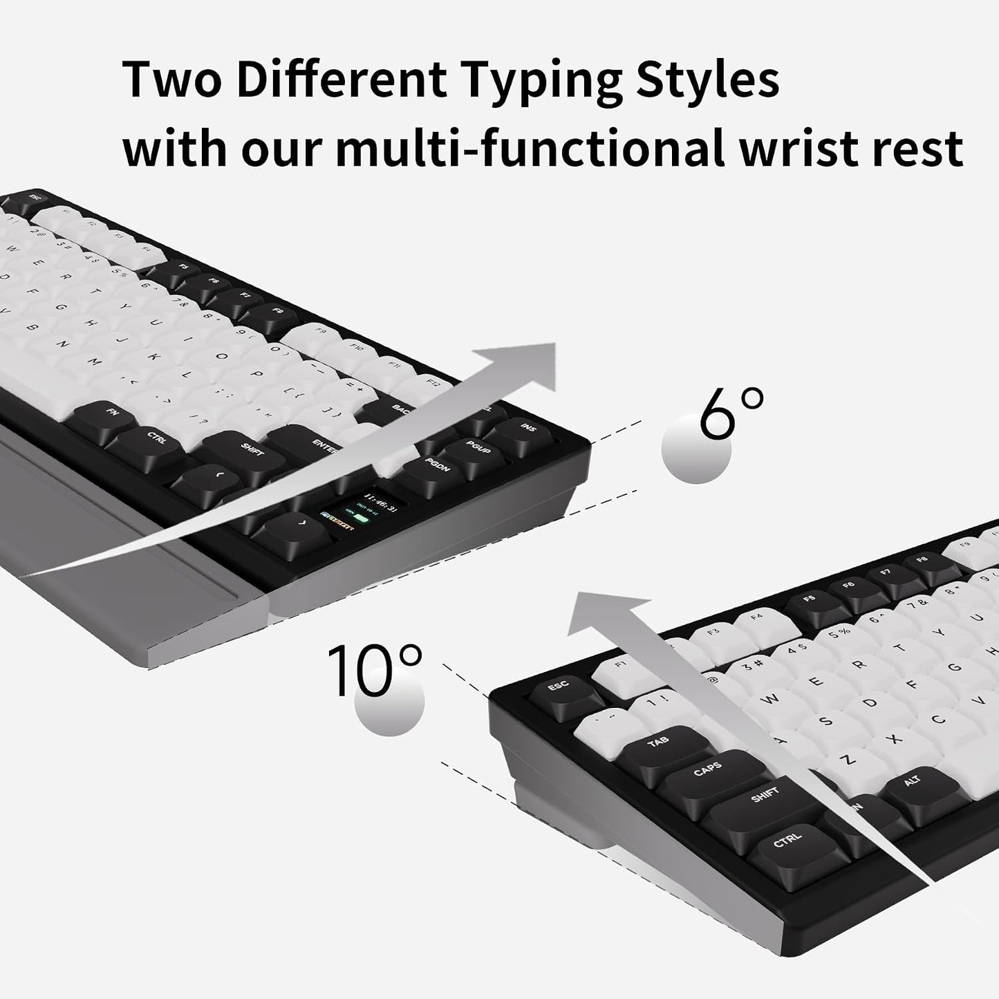 Mechanical Keyboard, Chilkey ND75 LP Wireless Gaming Keyboard with LCD Screen
