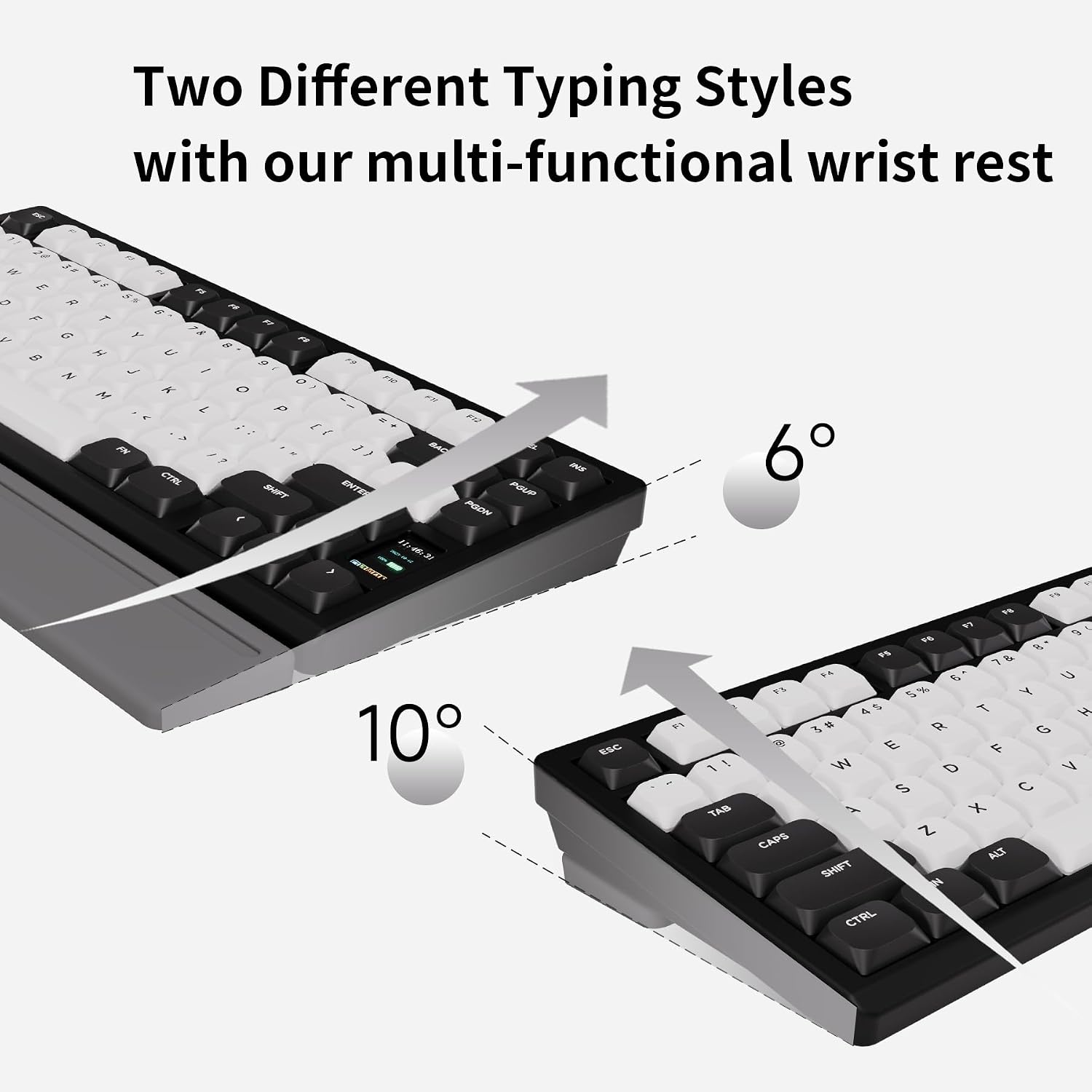 Mechanical Keyboard, Chilkey ND75 LP Wireless Gaming Keyboard with LCD Screen