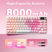 Wireless Mechanical Keyboard | 75% Layout with Screen and Knob
