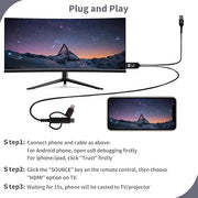 Universal 3-in-1 HDMI Mirroring Cable (6.6FT)