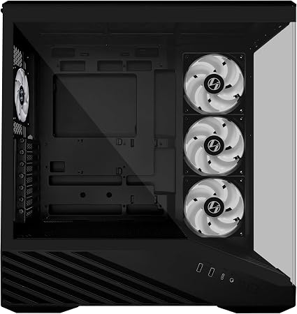 Vector V100 ATX Mid-Tower PC Case with 4 ARGB PWM Fans, Black