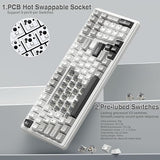 Wireless Mechanical Keyboard,Tri-Mode BT5.0/2.4GHz/USB-C