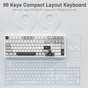Wireless Mechanical Keyboard,Tri-Mode BT5.0/2.4GHz/USB-C