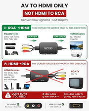 RCA to HDMI Adapter,Viagkiki AV Converter