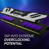 Kingston FURY Renegade Silver 32GB (2x16GB) 6400MT/s DDR5 CL32 DIMM | Intel XMP 3.0 | Overclocking Stability | KF564C32RSK2-32