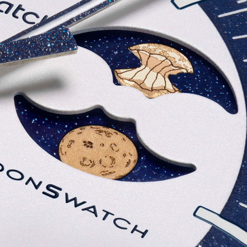 Swatch x Omega Bioceramic Moonswatch Mission To Earthphase Moonshine Snoopy Gold