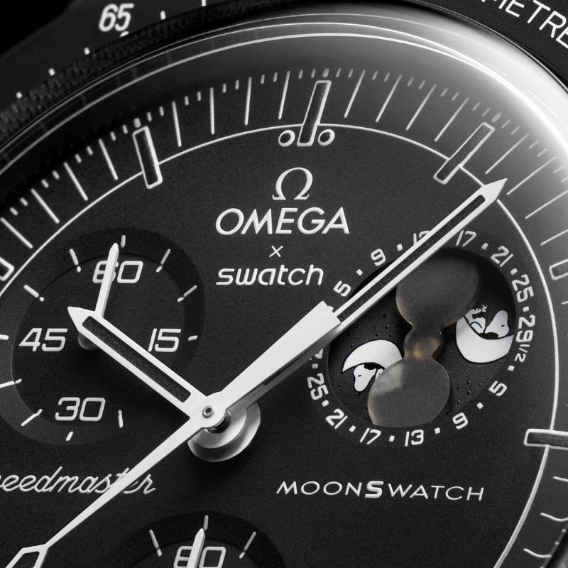 Swatch x Omega Bioceramic Moonswatch Mission To Moonphase Snoopy New Moon