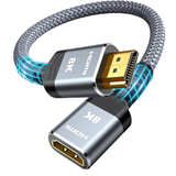 8K 4K HDMI Extender, HDMI Extension Cable 2.1 4K@30Hz/ 60Hz/ 120Hz
