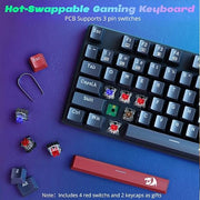 Mechanical Gaming Keyboard Wired, 11 Programmable Backlit Modes