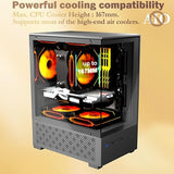 PC Case with 2 X 120mm ARGB Fan Pre-Installed, Panoramic View