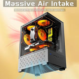 PC Case with 2 X 120mm ARGB Fan Pre-Installed, Panoramic View