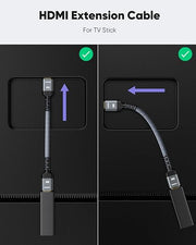 8K 4K HDMI Extender, HDMI Extension Cable 2.1 4K@30Hz/ 60Hz/ 120Hz