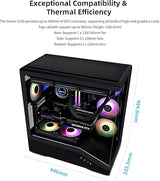 Vector V100 ATX Mid-Tower PC Case with 4 ARGB PWM Fans, Black