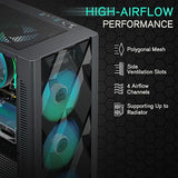 PC Case Pre-Install 6 PWM ARGB Fans